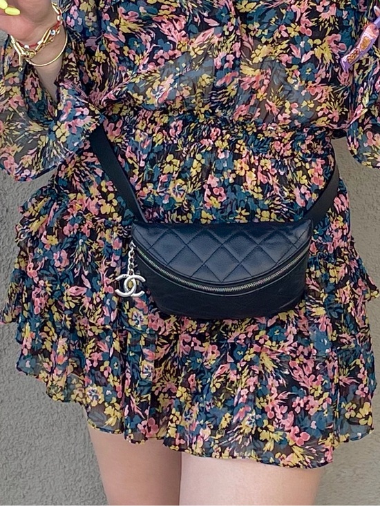 CHANEL Handbags - Chanel Grained Calfskin Quilted Black Uniform Waist Belt Bag Fanny Pack